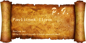 Pavlicsek Ilona névjegykártya